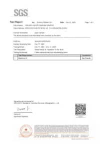 Chứng chỉ SGS
